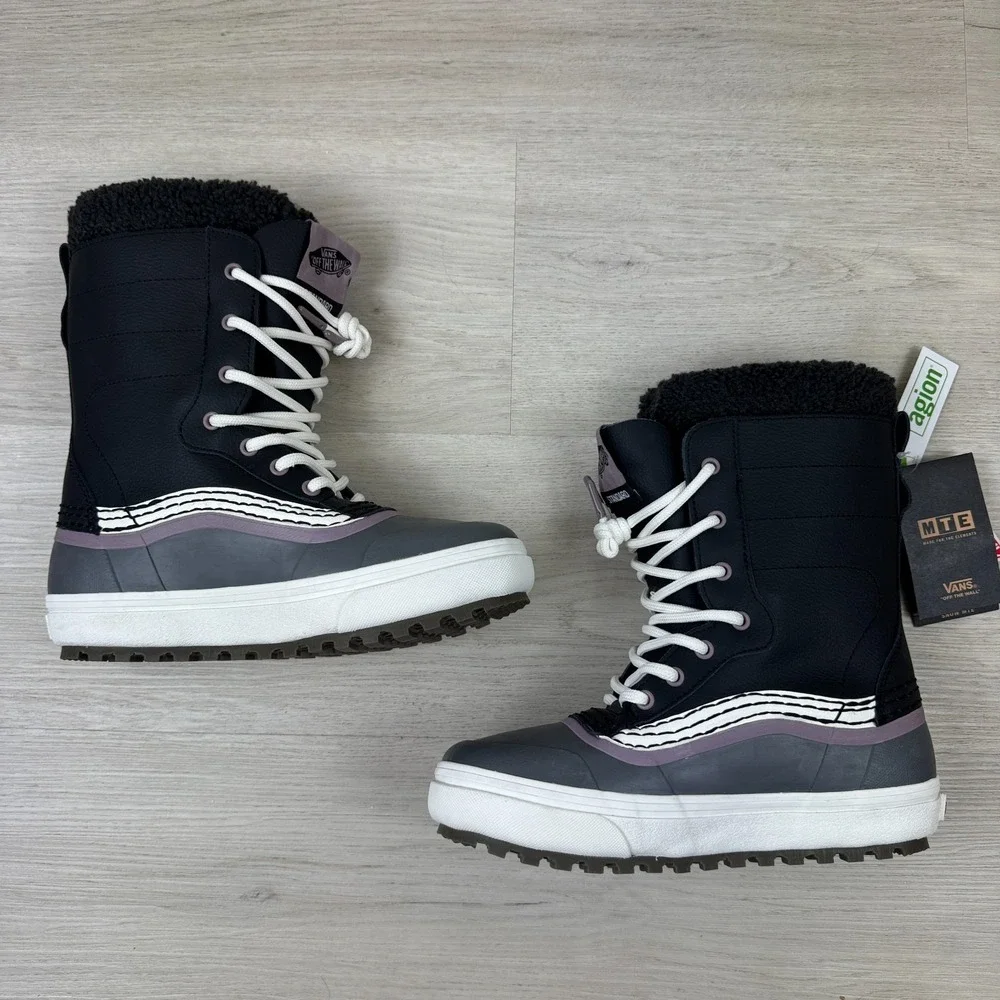 Vans Standard Snow MTE Boots Womens 7 Mens 5.5 Black Purple